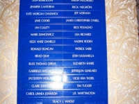 Cast list, outside the theater