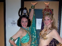 Close-up of our Hollywood glam costumes