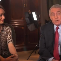 Dan Rather and Tracy Wholf